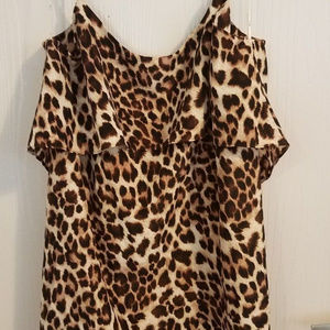 NEW XXI Animal PRINT long Top/Short Dress L